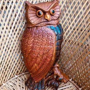 Vintage Owl Wall Hanging Art